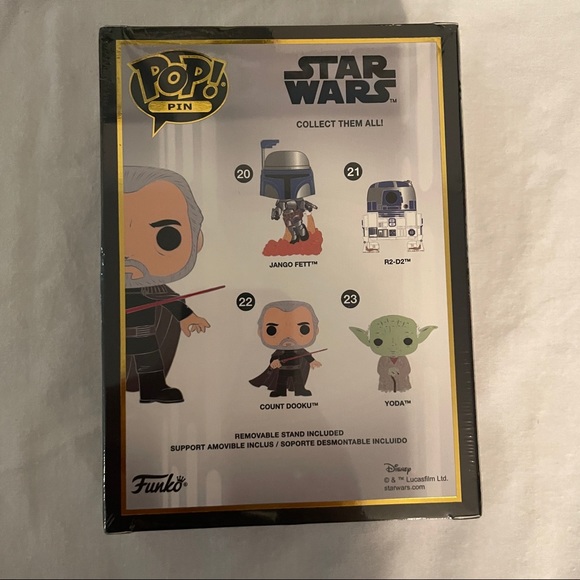 NIB Sealed Star Wars Funko Pop! Pin - Count Dooku #22 - Picture 5 of 8